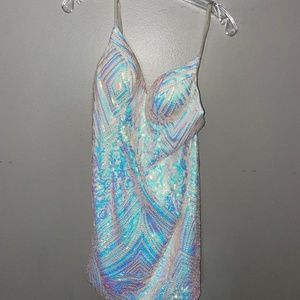 white homecoming/party dress